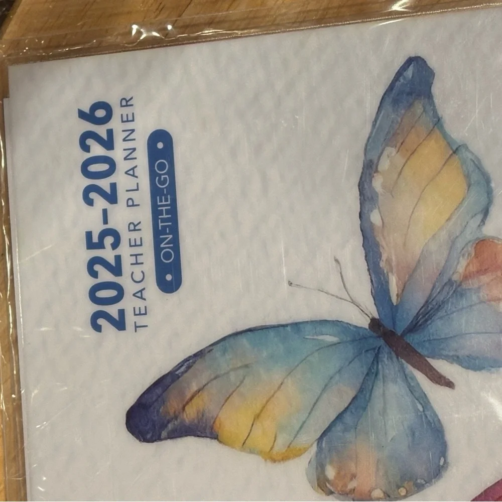 Global 2025 2026 Butterfly Watercolor Planner - Multi Blue Pink Purple